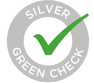 Silver green check